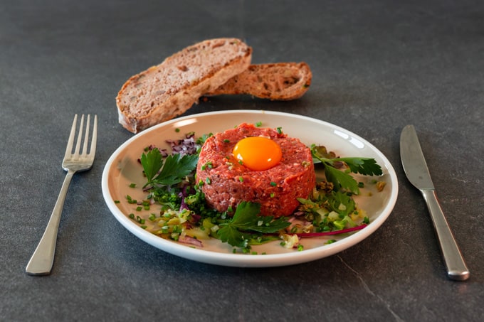Beef Tatar – 100% mageres Rindfleisch, einzeln entnehmbar