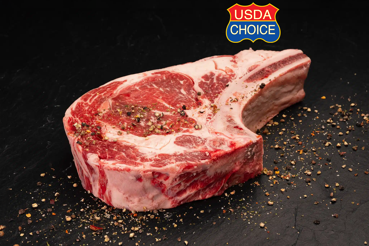 USA Black Angus Ribeye Steak am Knochen, Creekstone Farms