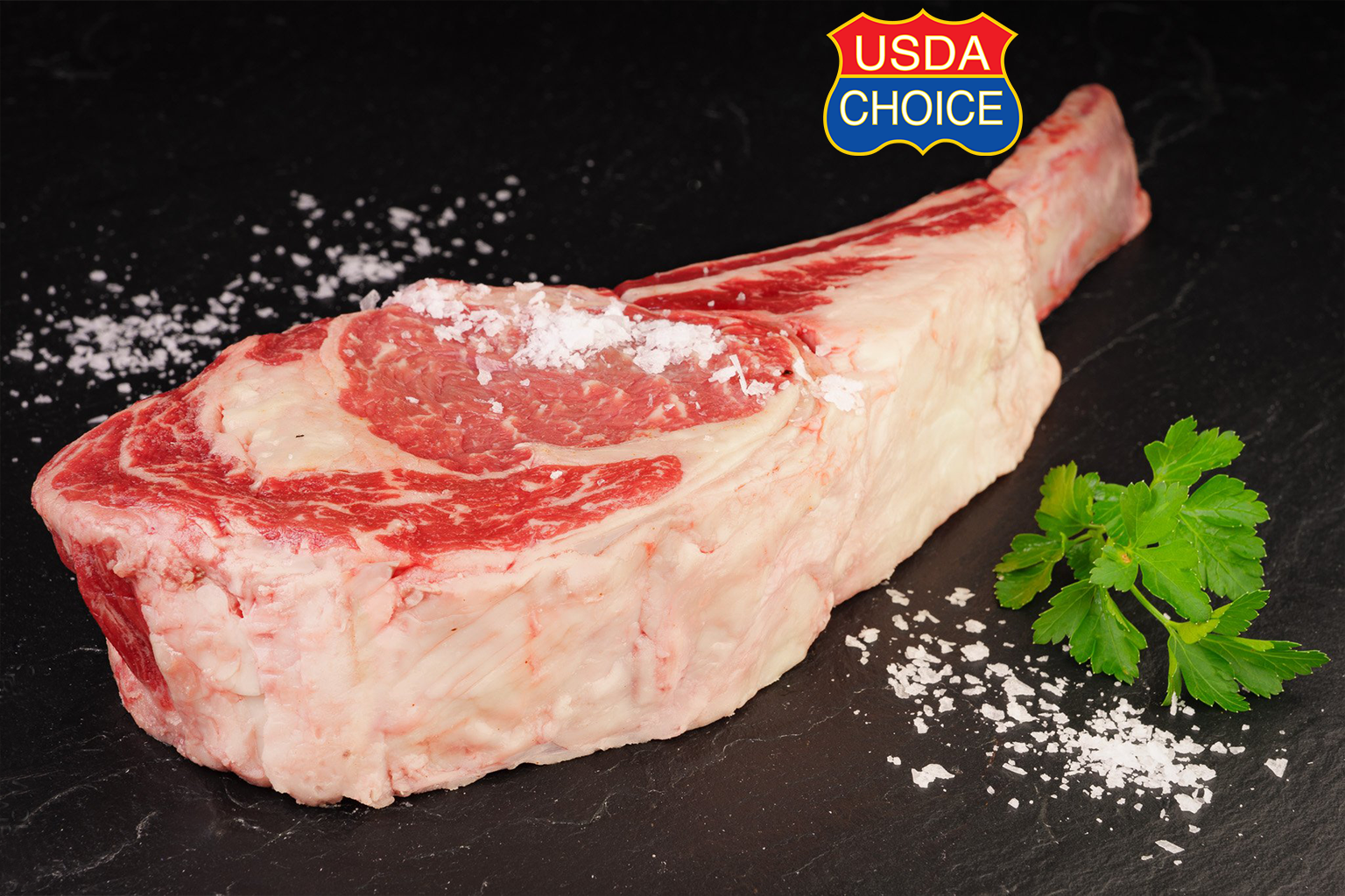 USA Black Angus Tomahawk Steak, Creekstone Farms