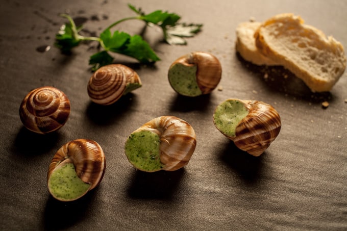 Schnecken in Kräuterbutter 48 Stück