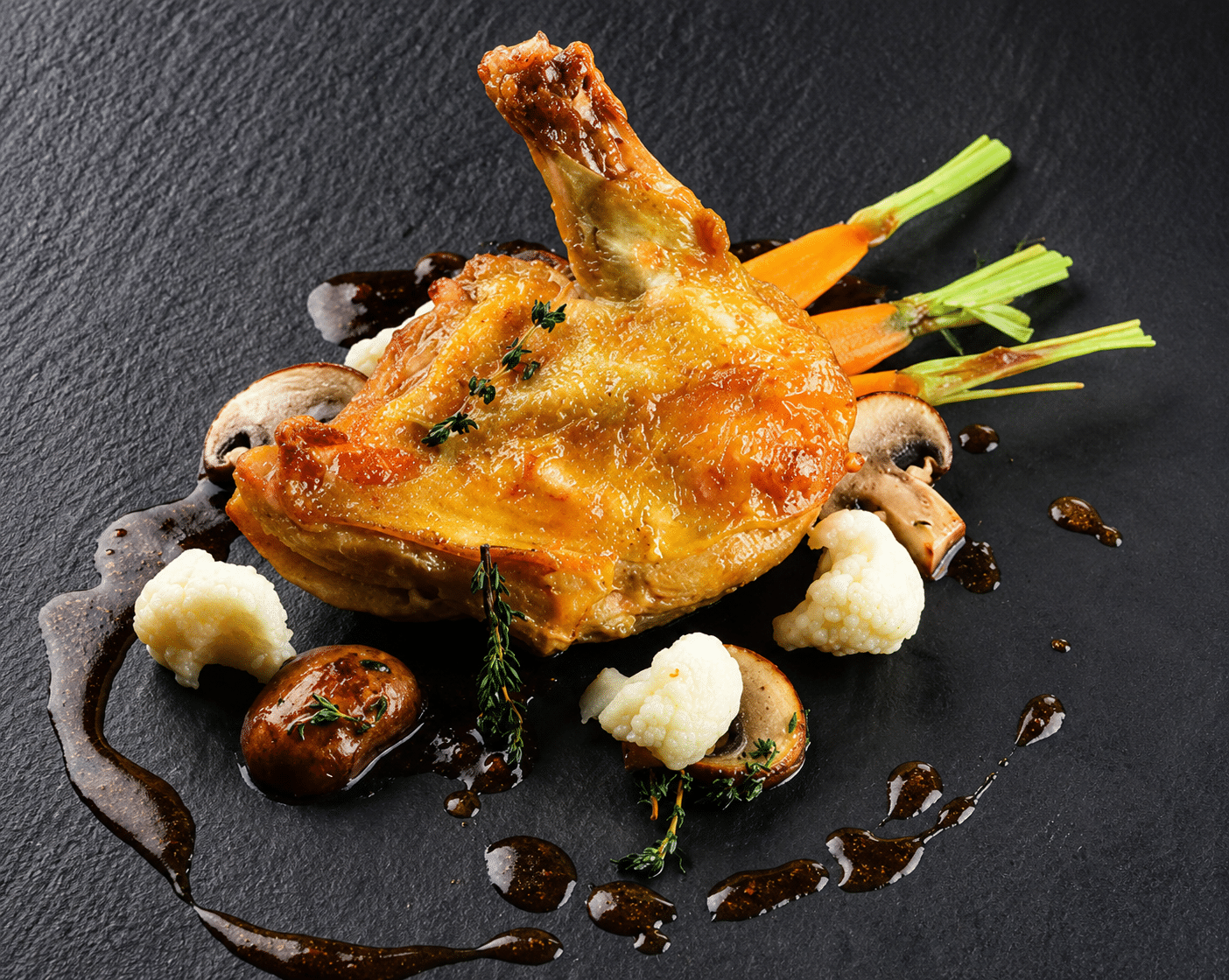 Maishähnchenbrustsuprème "Sous vide" gegart