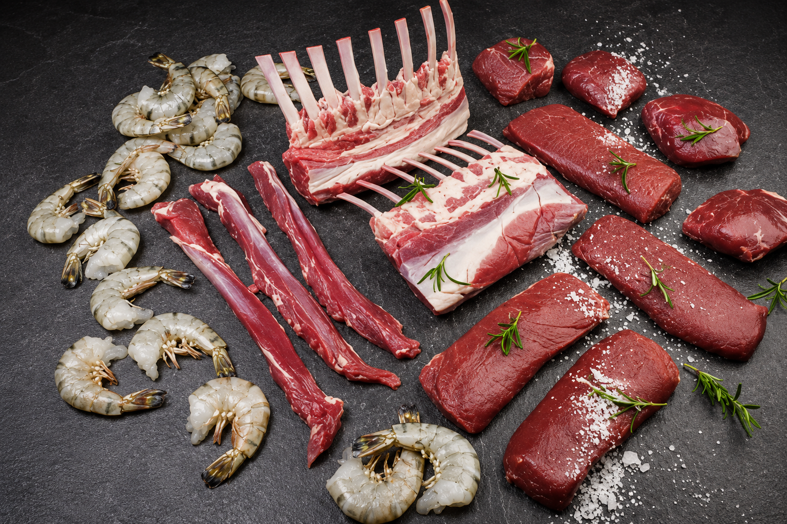 Lamm Surf 'n' Turf Selektion für 12 Personen