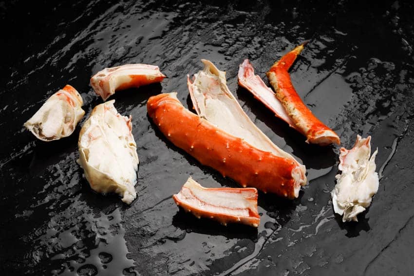 Atlantische Königskrabbenbeine, gekocht & halbiert