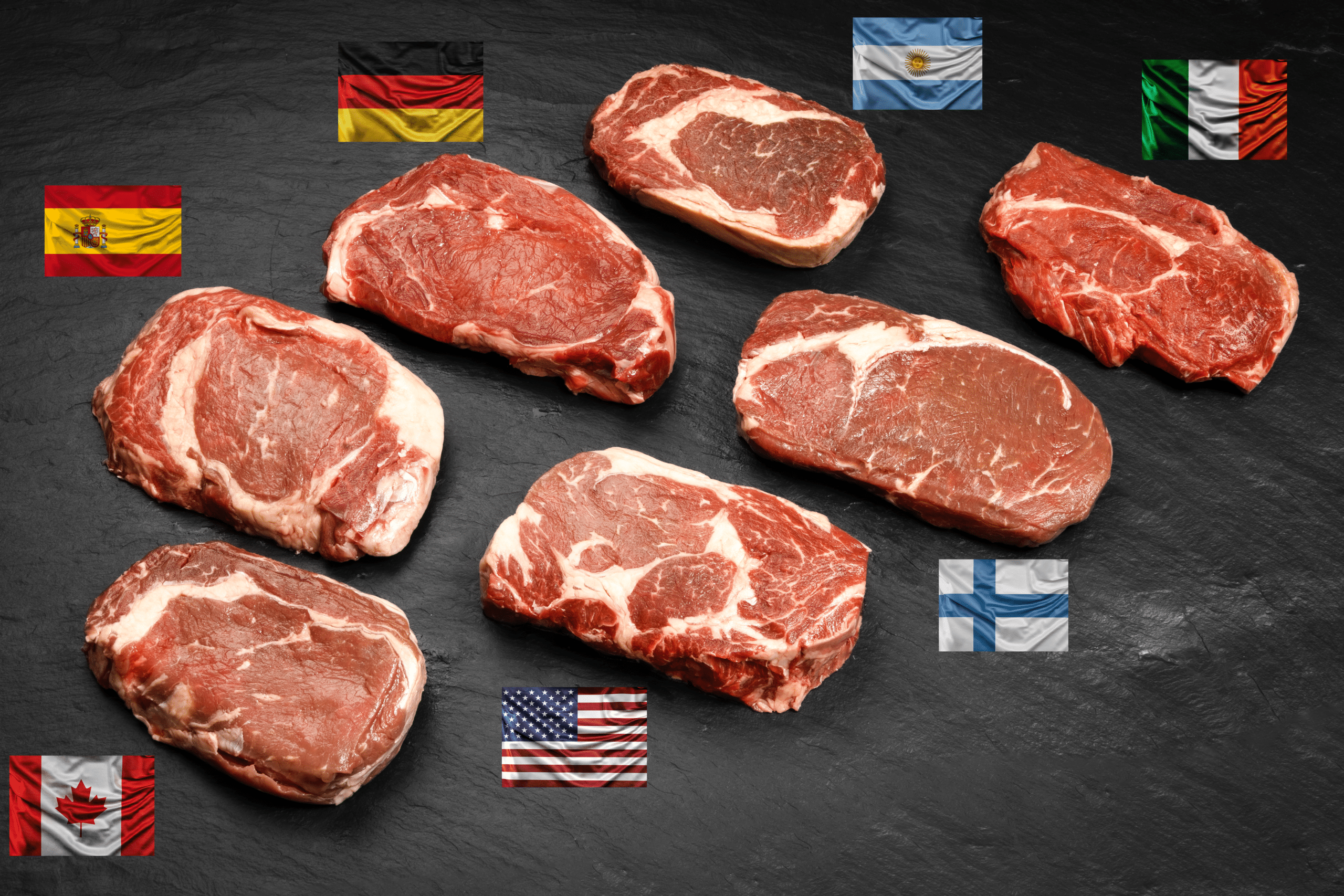 Ribeye (Entrecote)-Steaktasting für 7-10 Personen