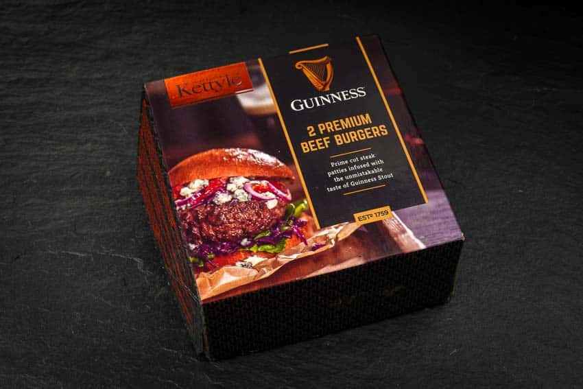 Probierpreis! Kettyle Guinness-Burger – Angebot limitiert auf max. 4 Boxen à 2 Burger