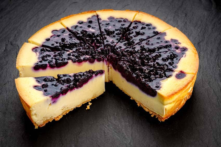 Pfalzgraf Blueberry Cheesecake, 12 Portionen vorgeschnitten, einzeln entnehmbar