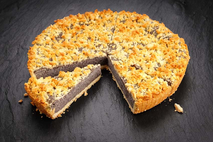 Pfalzgraf Mohn-Butterstreusel-Kuchen, 12 Portionen vorgeschnitten, einzeln entnehmbar