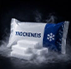 Isolierte Airpop-Box mit Trockeneis